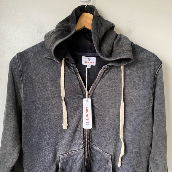 Sundry Vintage Black Zip Hoodie - Picture 3 of 16